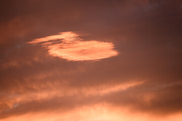 Vivid sunset clouds
