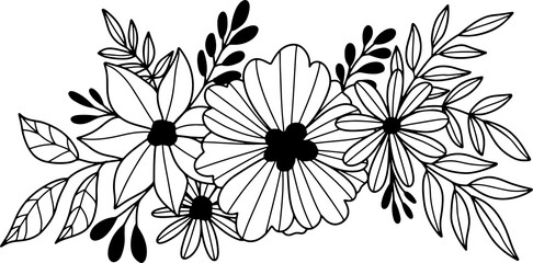 collection forest fern eucalyptus art foliage natural
leaves herbs inline style. Decorative beauty, elegant illustration 
Vector Flower Botanical