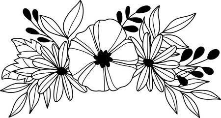 collection forest fern eucalyptus art foliage natural
leaves herbs inline style. Decorative beauty, elegant illustration 
Vector Flower Botanical