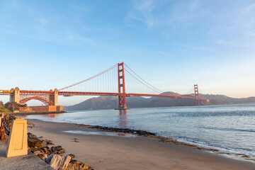 golden gate bridge in San Francisco in dawn