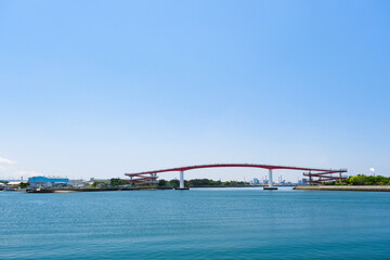 千葉県木更津市 内港公園から見える中の島大橋