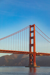 golden gate bridge in San Francisco in dawn - obrazy, fototapety, plakaty