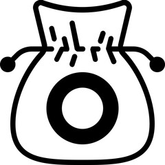 bag glyph icon