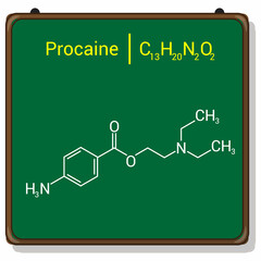 chemical structure of Procaine (C13H20N2O2)