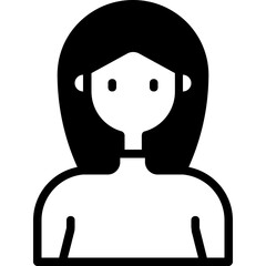 woman glyph icon