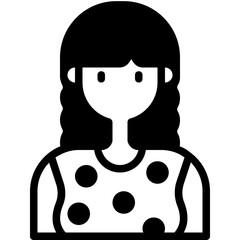 girl glyph icon