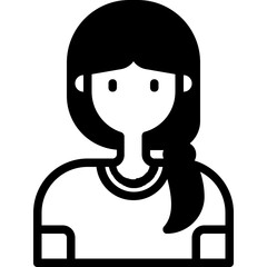 girl glyph icon