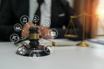 justice and law concept.Male judge Consultation and legal concepts, lawyers, 