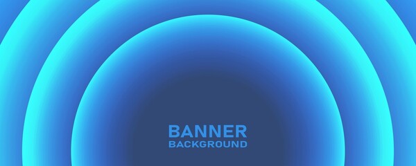 Blue light neon technology curve banner background