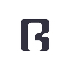 Letter B R monogram Initial logo, flat simple initial RB logo vector for business, brand Identity, personal logo