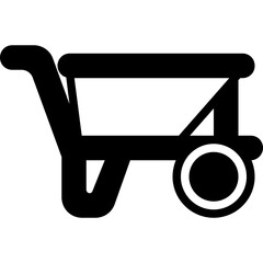 wheelbarrow glyph icon