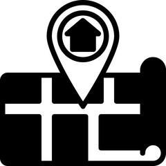 house map glyph icon