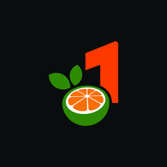 Number 1 Orange Logo