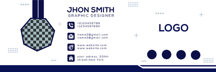 Email signature template or email footer and personal social media cover design