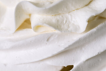 Close Up of a White Whipped or Sour Cream Horizontal