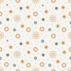 Christmas seamless pattern with geometric motifs
