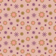 Fototapeta na wymiar Modern abstract floral seamless pattern.