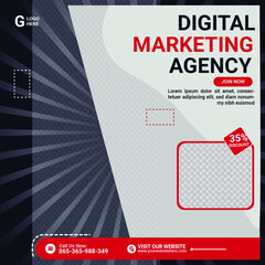 Digital Marketing Social Media Post Banner Design Template