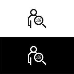 Job position icon isolated on white background