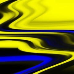 Waves, fluid yellow and blue background