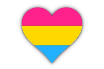 Bandera Pansexual en corazón