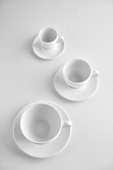 Coffee Cups in Line real photography mockup