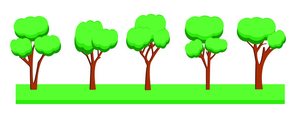 Tree Icons Vector Illustration , ecology, nature, garden. Tree set isolated on white background. vector illustration. Abstract trees. Vector illustration. Greeting cards, minimal corporate design.
