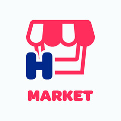 Alphabet H Market Logo