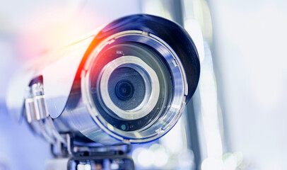 Industrial CCTV, explosion proof cameras on workplace