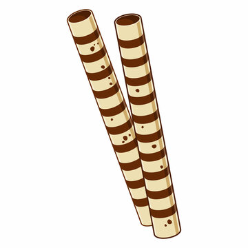 chocolate wafer straws cartoon cute   