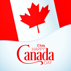 Fototapeta na wymiar 1 July Happy Canada Day