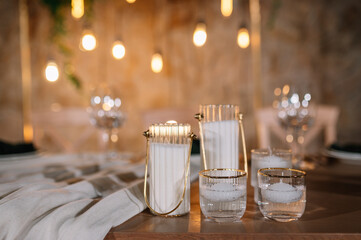 Weddingrustic decoration. Vintage wedding venue.