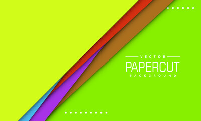 abstract colorful papercut background