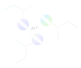 2-Butanol, aluminum salt vector illustration.