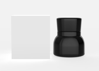 cosmetic Jar Mockup isolated on white background. 3d illustration