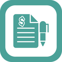 Obraz premium financial contract Icon