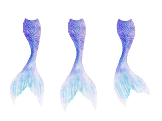 Foto op Canvas Mermaid tails blue © Fedosja
