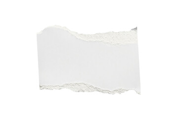 Obraz premium White ripped paper torn edges strips isolated on white background