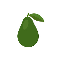 Avocado, avocado isolated on white background, organic food, design element organic food vector, vector illustration for design