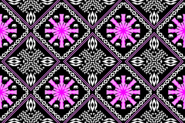 Beautiful embroidery.geometric ethnic oriental pattern traditional.Aztec style,abstract,vector,illustration.design for texture,fabric,clothing,wrapping,fashion,carpet,print.