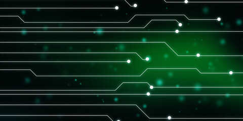 2d illustration Abstract futuristic electronic circuit technology background