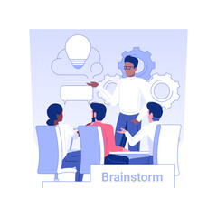 Focus groups isolated concept vector illustration. Group of diverse colleagues brainstorming, development business strategy, IT company, focus groups, project discussion vector concept.