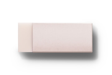 Eraser isolated on a white background.[Clipping path].