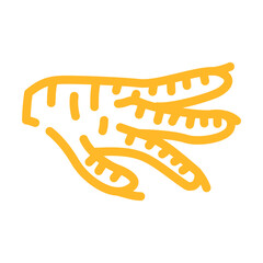 paws chicken color icon vector. paws chicken sign. isolated symbol illustration