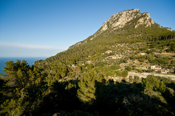 Fototapeta na wymiar Talaia Vella, 858 metros.Valldemossa.Mallorca.Islas Baleares. Spain.