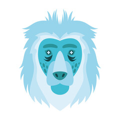 Fototapeta premium green lion feline head