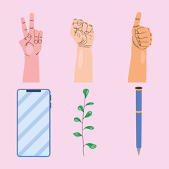 left handers day six icons