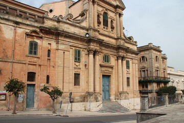 baroque church (Collegio di Maria Addolorata) in ragusa in sicily (italy) 