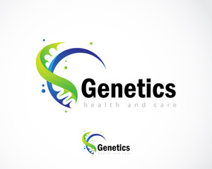 genetics logo creative technology science bio tech medical design web DNA logo