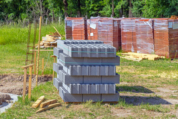 Obraz premium Pallet Concrete Blocks
